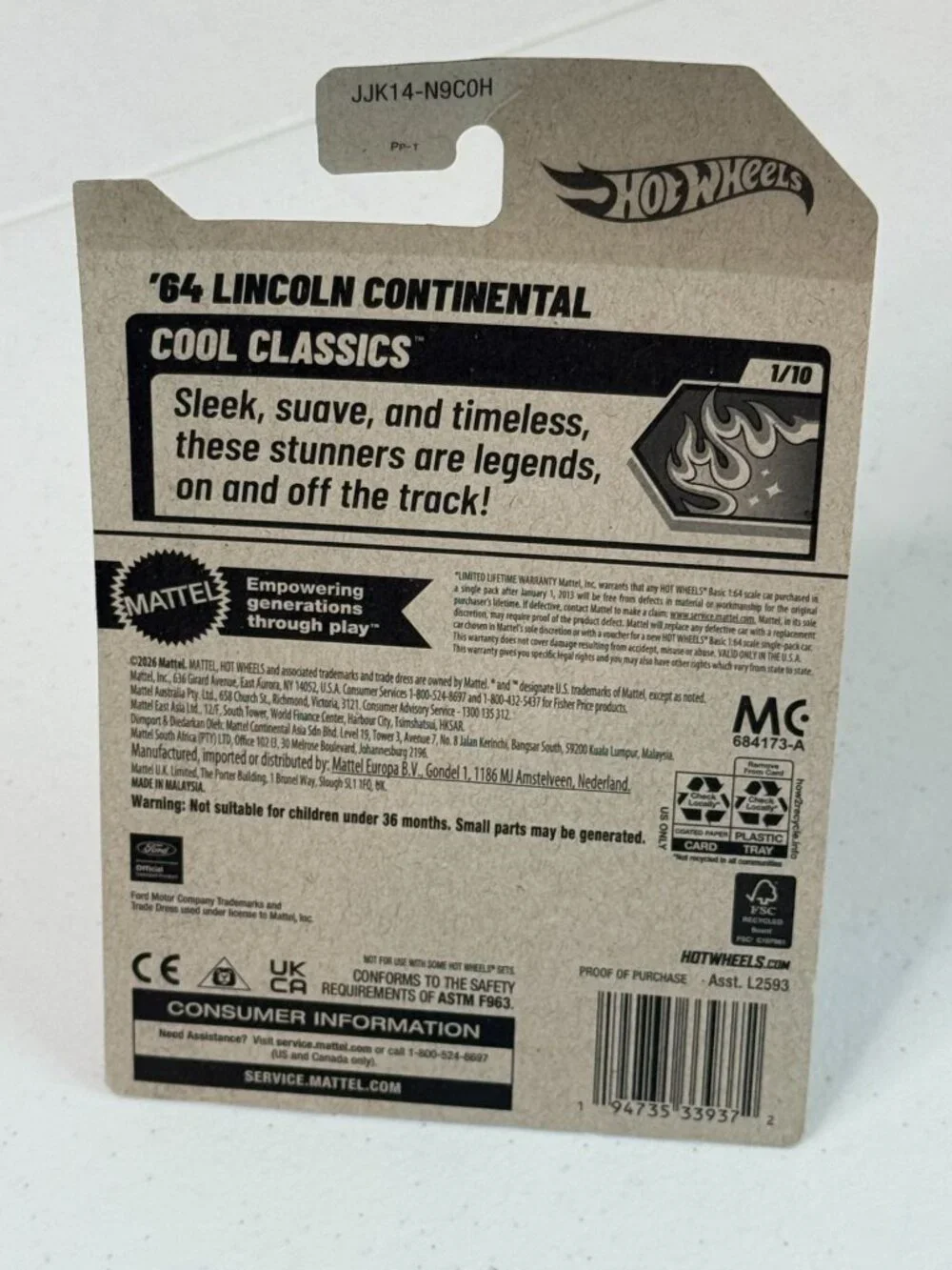 Hot Wheels ’64 Lincoln Continental Cool Classics 1/10 2026